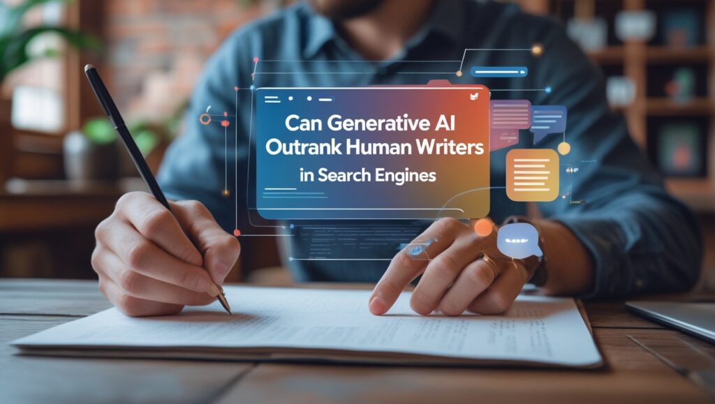 Can Generative AI Outrank Human Writers in Search Engines